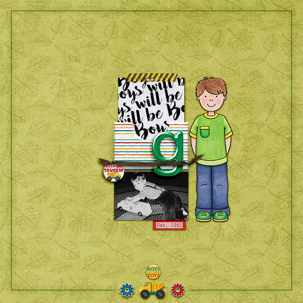 Everyday Kids - digital scrapbook layout from Kate Hadfield Designs creative team member Christa